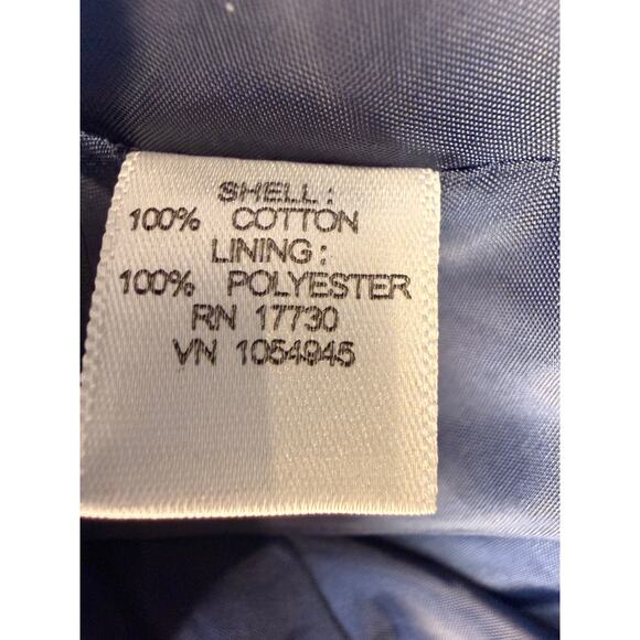 Merona Trench Coat/Jacket Blue Floral with Belt/Double Buttons / Women's S - Picture 11 of 11